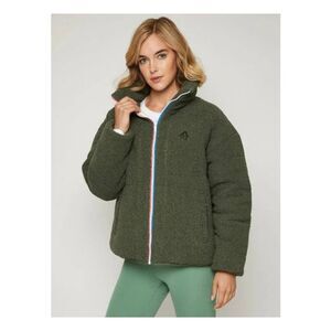 NWT Four Laps Polar Quilted Sherpa Reversible Jacket in Thyme/White Sz M $198